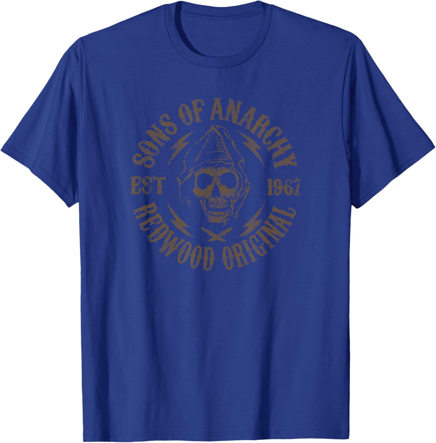 Sons of Anarchy Redwood Original Skull Biker TV Show T-Shirt - T-Shirt | Royal