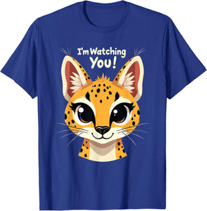Serval Cat Exotic Feline African Wildcat Wildlife Lover Gear T-Shirt - T-Shirt | Royal