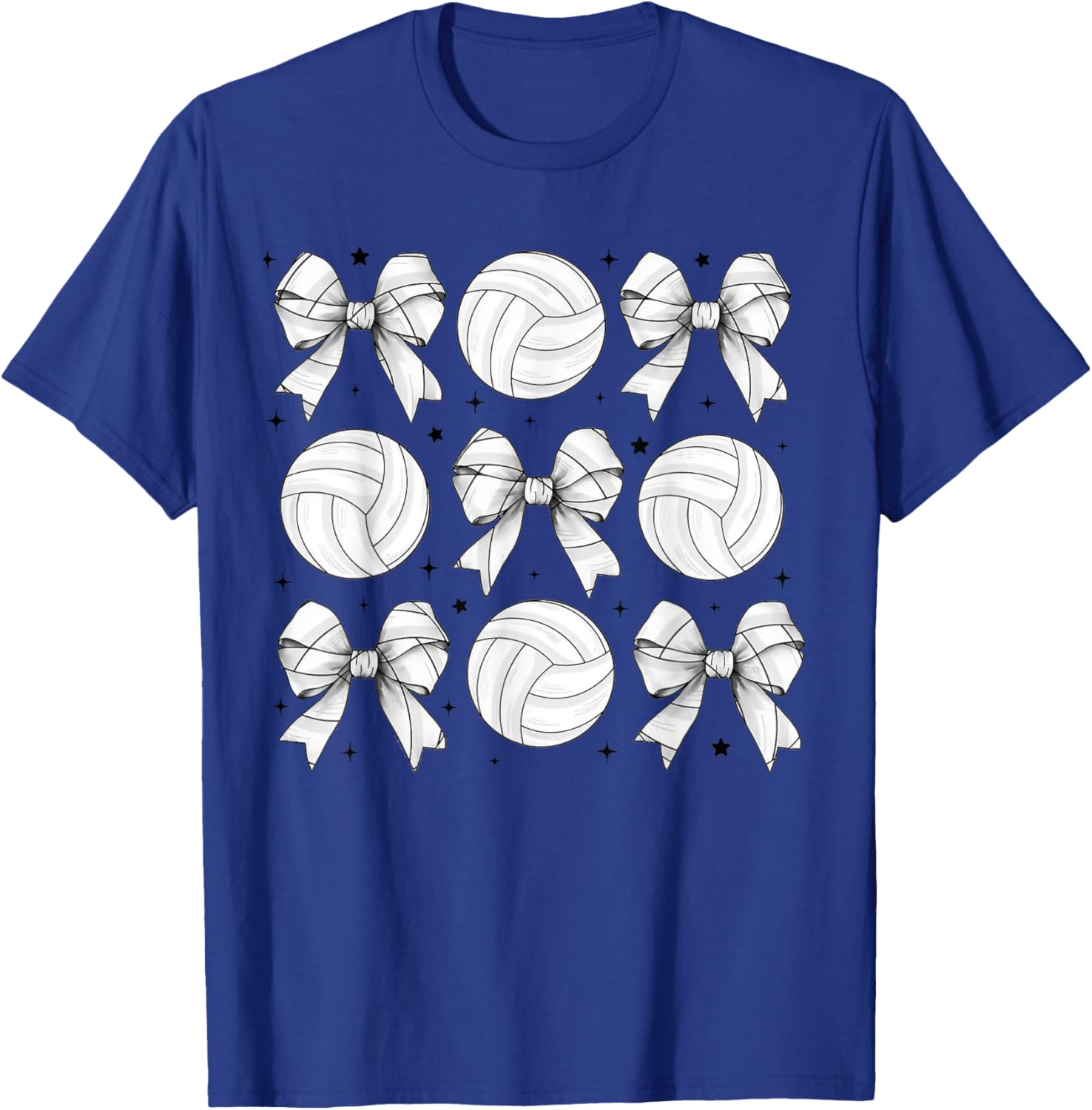 Funny Volleyball For Girls Teens Women Volleyball Coquette T-Shirt - T-Shirt | Royal