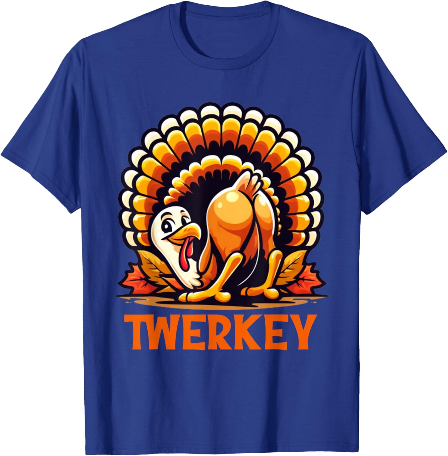 Twerkey Squad Twerking Funny Dancing Turkey Thanksgiving T-Shirt - T-Shirt | Royal