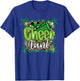 Cheer Aunt Auntie Bow Sport Cheerleader Cheerleading Green T-Shirt - T-Shirt | Royal