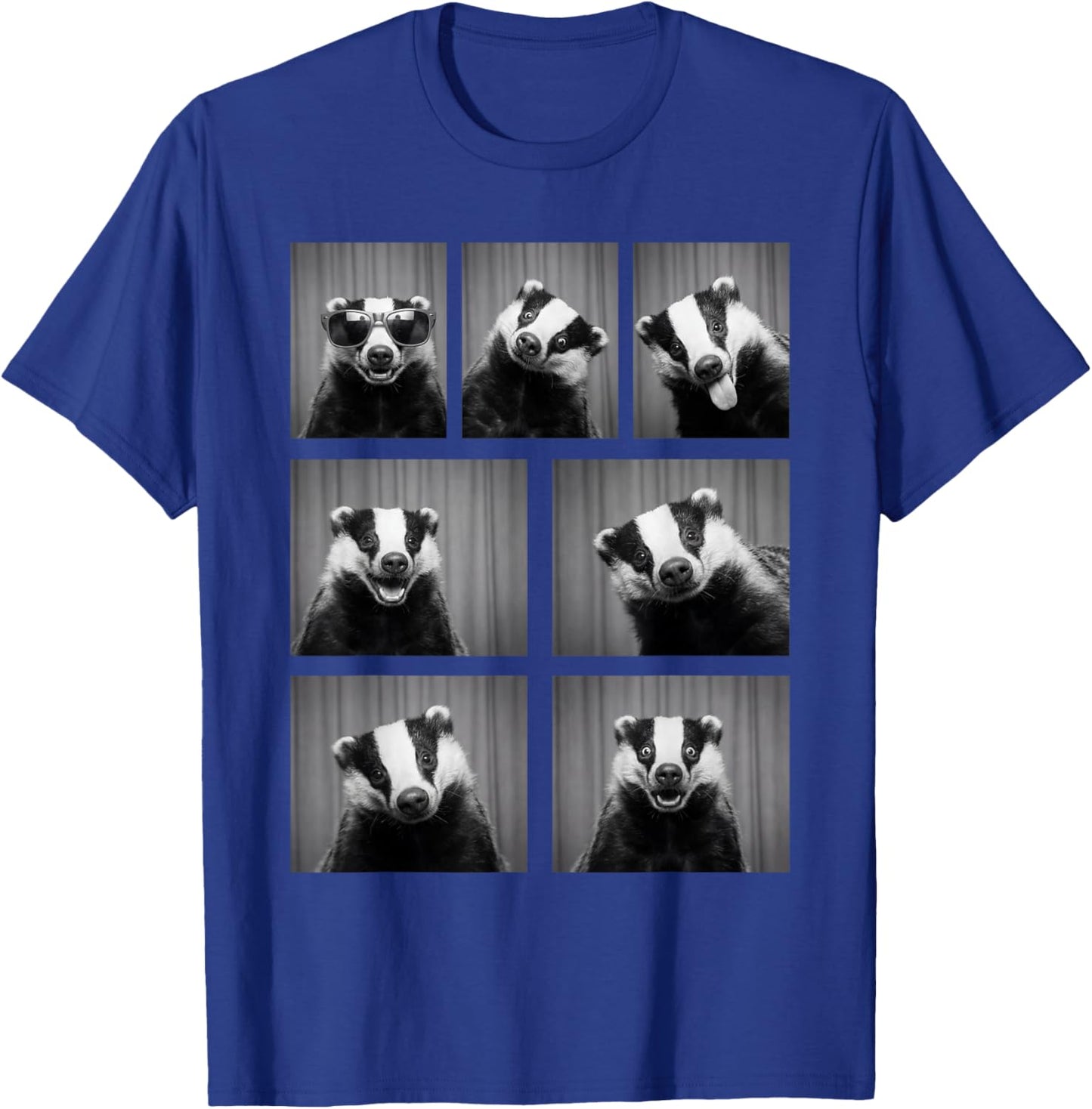 Honey Badger Photobooth Funny Animal Portrait T-Shirt - T-Shirt | Royal