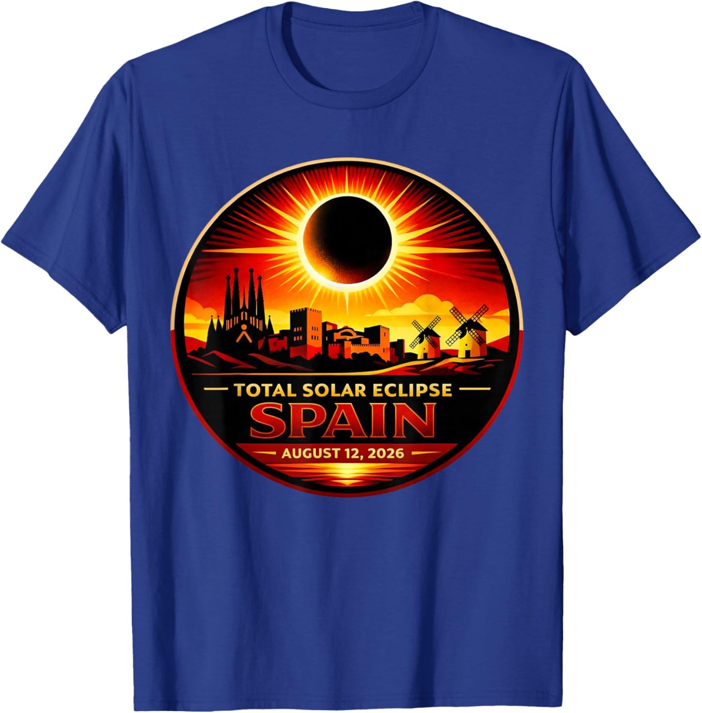 Total Solar Eclipse 2026 Espagne – Totality Chaser Science T-Shirt - T-Shirt | Royal
