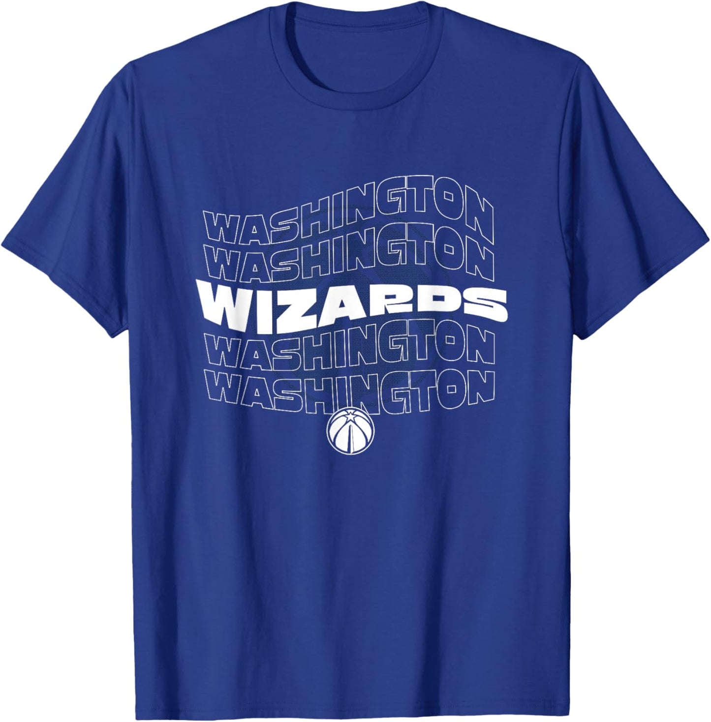 NBA Washington Wizards Wave Outline Team Logo T-Shirt - T-Shirt | Royal