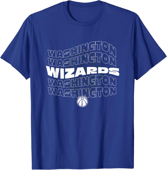 NBA Washington Wizards Wave Outline Team Logo T-Shirt - T-Shirt | Royal