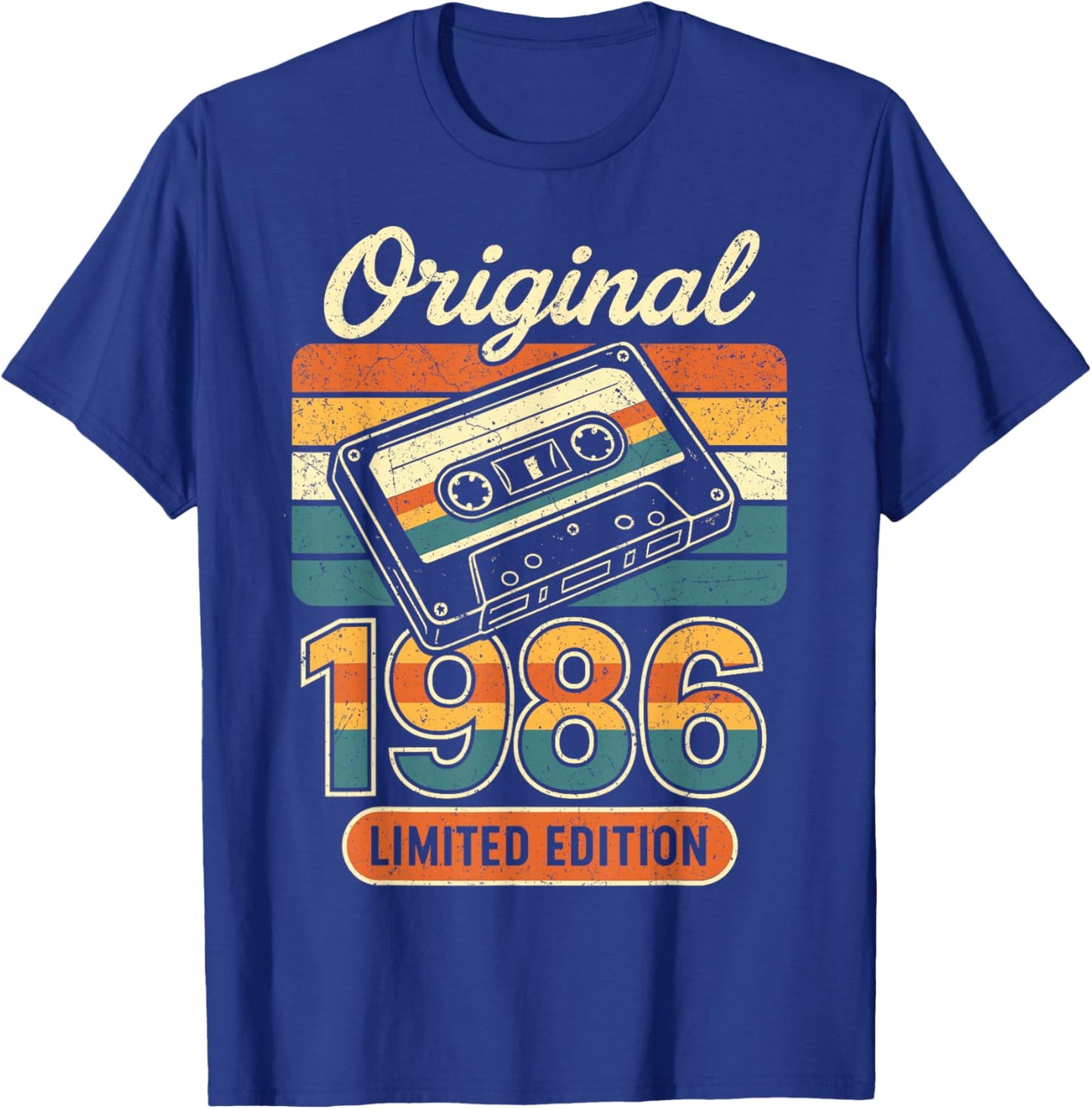 40th Birthday Man Woman 40 Years Deco 1986 Funny Gift T-Shirt - T-Shirt | Royal