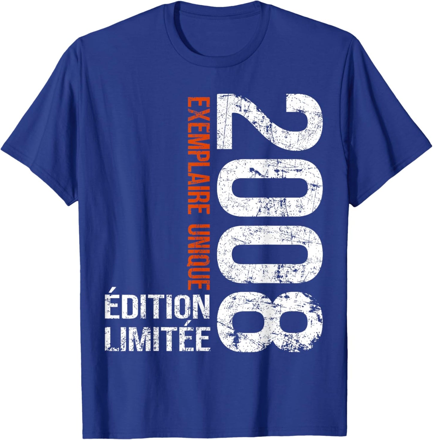 Vintage 2008 Gift 18 Years Boy Birthday Humour T-Shirt - T-Shirt | Royal