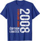 Vintage 2008 Gift 18 Years Boy Birthday Humour T-Shirt - T-Shirt | Royal