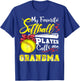My Favorite Softball Player calls me Grandma Mothers day T-Shirt - T-Shirt | Royal