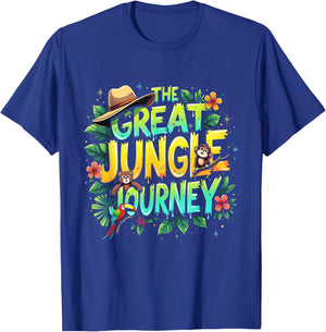 Retro The Great Jungle Journey Adventure Theme VBS Apparel T-Shirt - T-Shirt | Royal