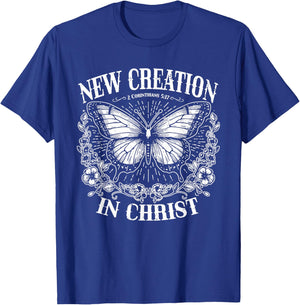 New Creation In Christ, Boho Christian, Western Faith T-Shirt - T-Shirt | Royal