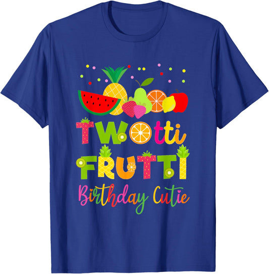 Twotii Frutti Party Decorations Summer Fruit 2nd Birthday T-Shirt - T-Shirt | Royal
