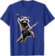 Rock Raccoon Heavy Retro Roll Animal Lovers Metal Music T-Shirt - T-Shirt | Royal
