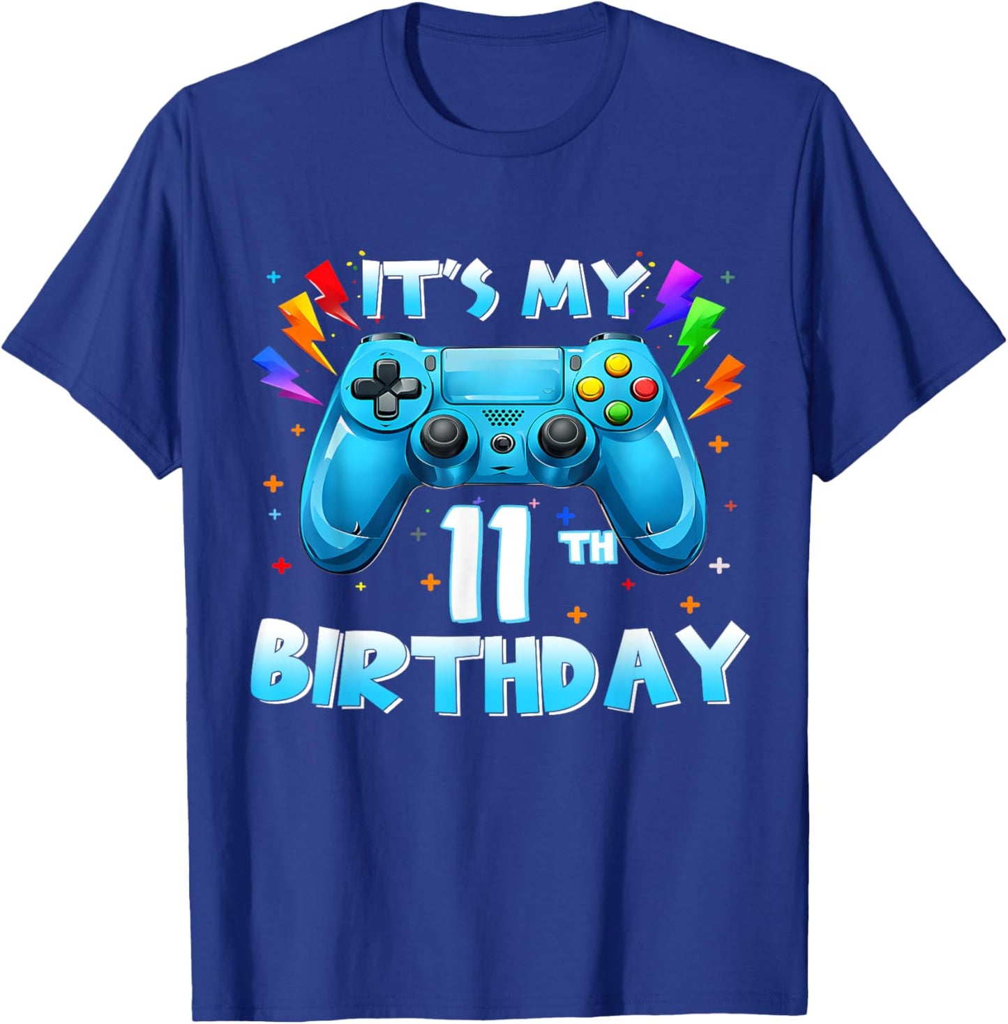 It's My 11th Birthday Party Controller 11 Years Gamer Boys T-Shirt - T-Shirt | Royal