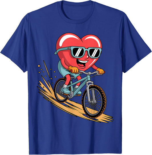 Mountain Bike Valentine's Day T-Shirt - T-Shirt | Royal