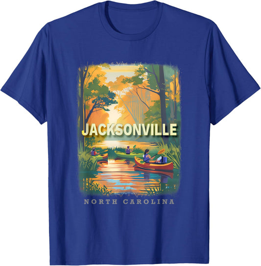 Jacksonville North Carolina NC Coastal Bliss SD641 T-Shirt - T-Shirt | Royal