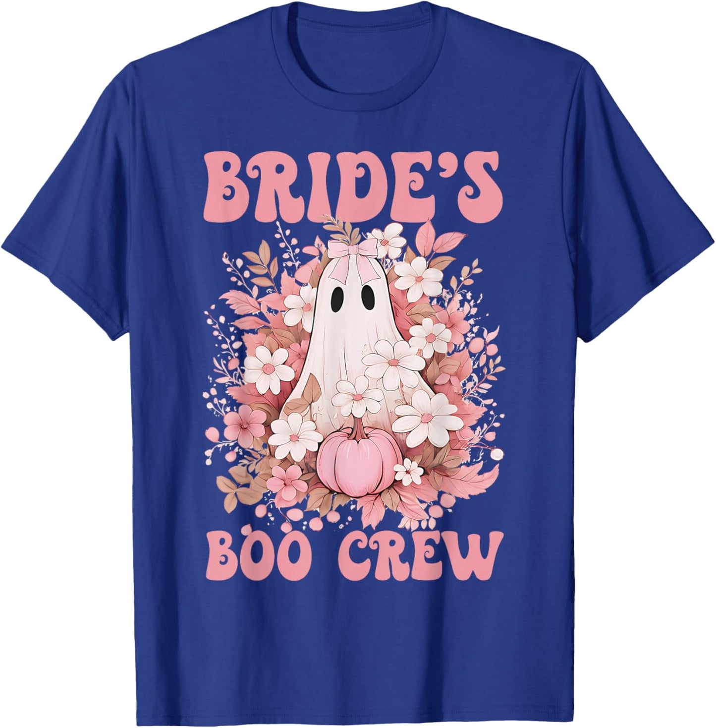 Bride's Boo Crew Cute Floral Ghost Halloween Bachelorette T-Shirt - T-Shirt | Royal