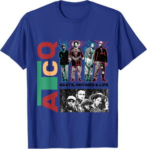 A Tribe Called Quest Vertical Logo Photo Grid T-Shirt - T-Shirt | Royal