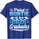 Proud Auntie of Two Class of 2026 Graduates Twins Graduation T-Shirt - T-Shirt | Royal