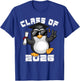 Peace Sign Hand Penguin Class of 2026 Graduation T-Shirt - T-Shirt | Royal