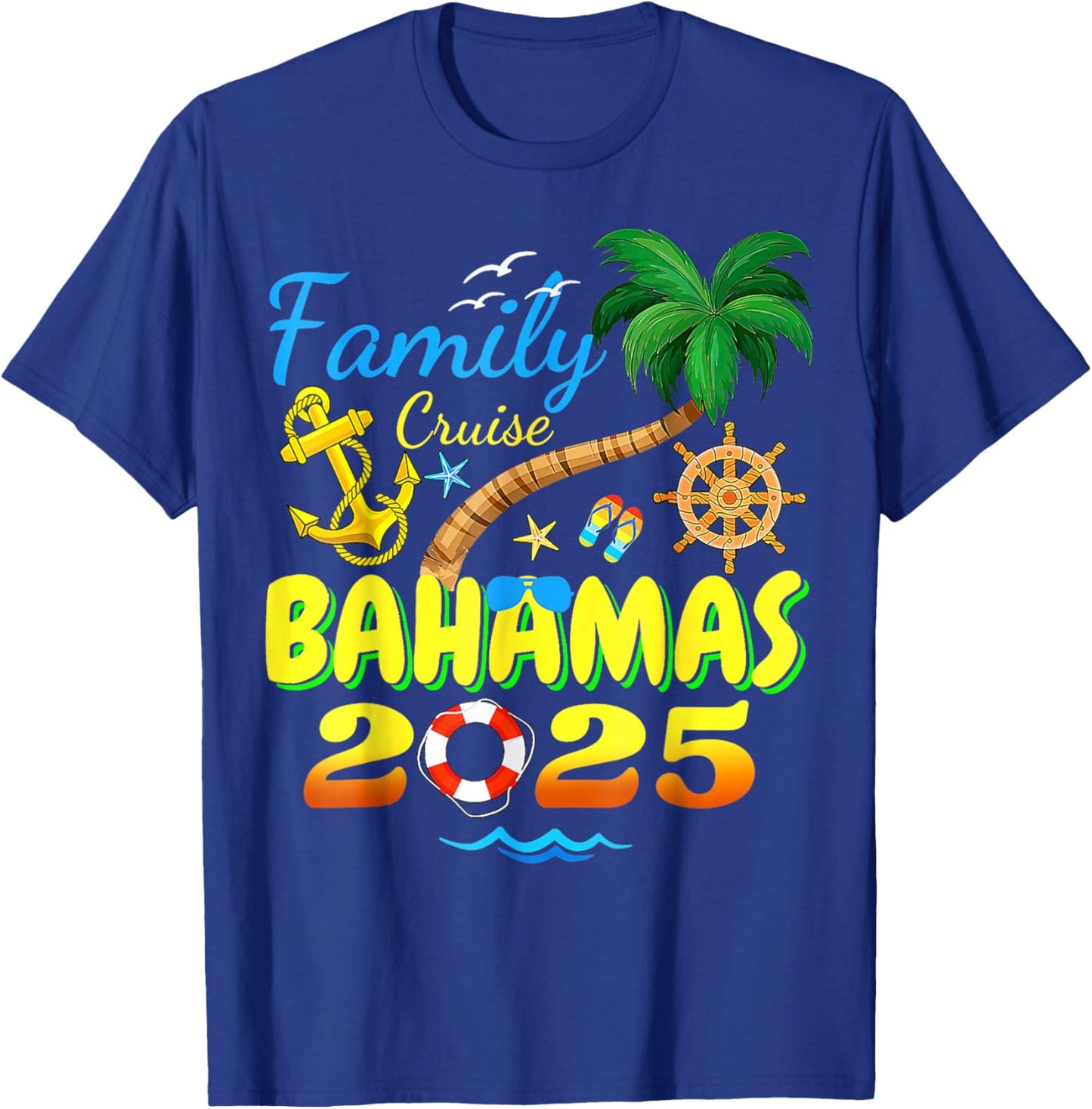 Bahamas Cruise 2025 Family Friends Group Vacation Matching T-Shirt - T-Shirt | Royal