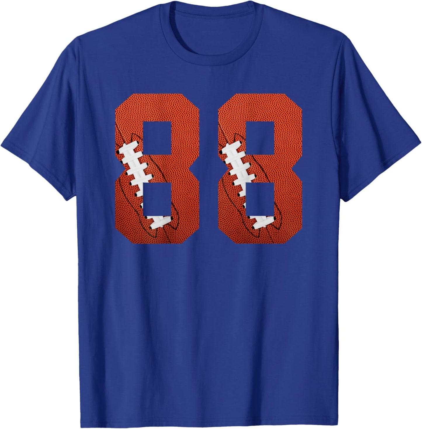 Number 88 BACKSIDE - American Football Jersey Numbered T-Shirt - T-Shirt | Royal