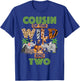 2nd Birthday Zoo Safari Jungle Cousin Of The Wild and Two T-Shirt - T-Shirt | Royal