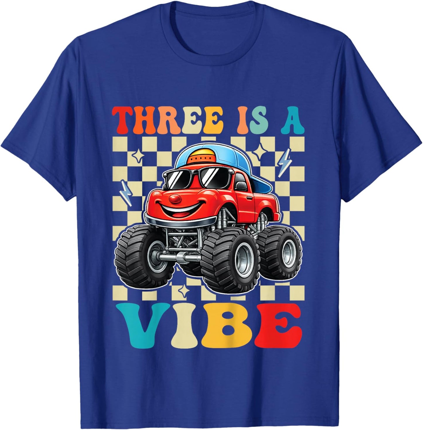 3rd Birthday Monster Truck 3 Year Old Boys 3rd Party Boys T-Shirt - T-Shirt | Royal
