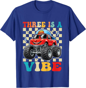 3rd Birthday Monster Truck 3 Year Old Boys 3rd Party Boys T-Shirt - T-Shirt | Royal