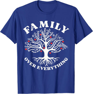 Family reunion 2025 Family Over Everything Matching Trip T-Shirt - T-Shirt | Royal