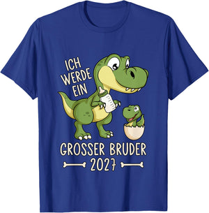 Kinder Geschwister Baby Dino Ich werde EIN großer Bruder 2027 T-Shirt - T-Shirt | Royal