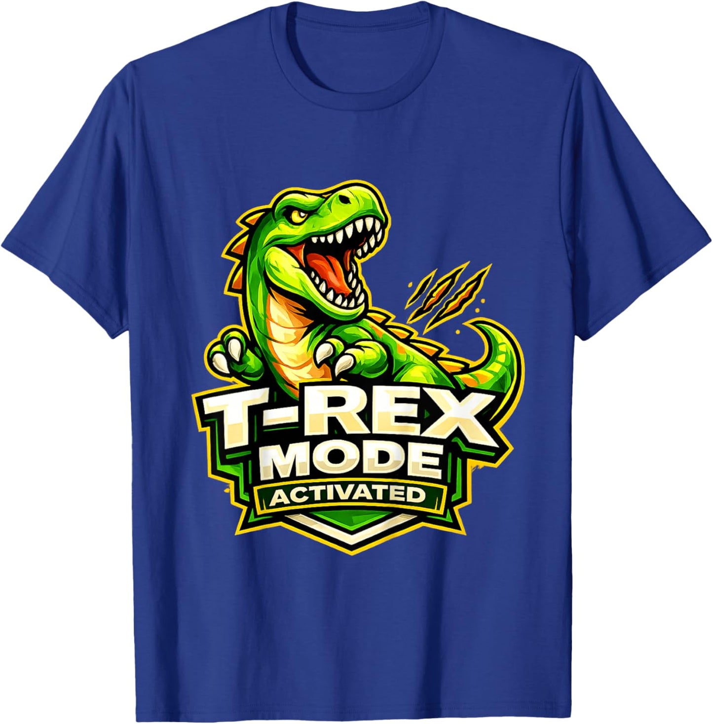 Kids T-Rex Mode Activated Funny Dinosaur Kids T-Shirt - T-Shirt | Royal