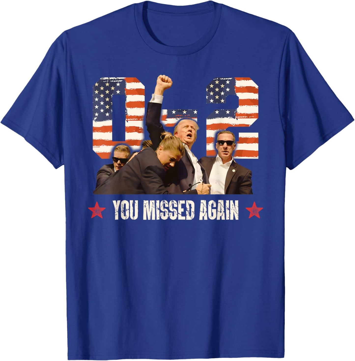Trump 2024 You Missed Again 2 - 0 2nd Assassination Attempt T-Shirt - T-Shirt | Royal