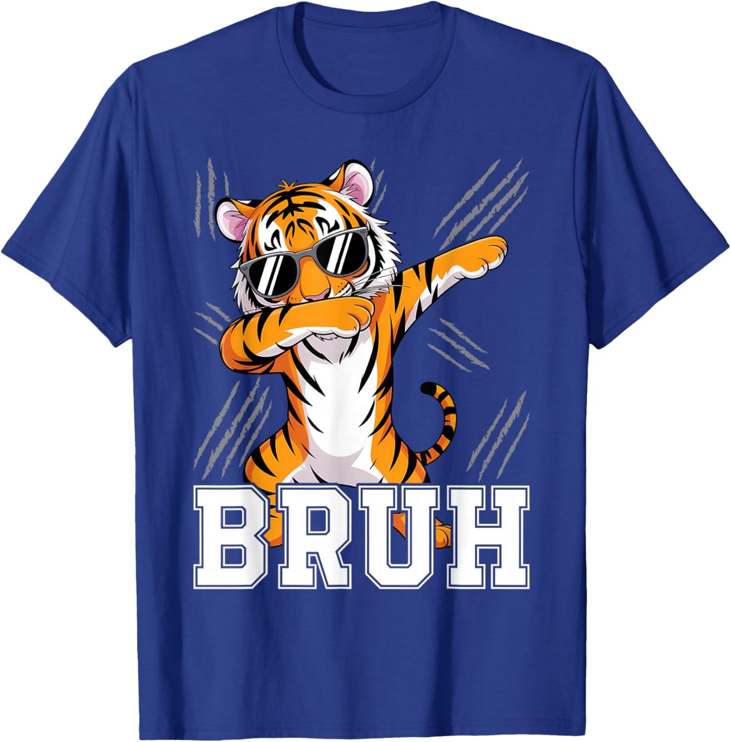 Vintage Bruh Game Day Funny Tigers Apparel Women Kid T-Shirt - T-Shirt | Royal