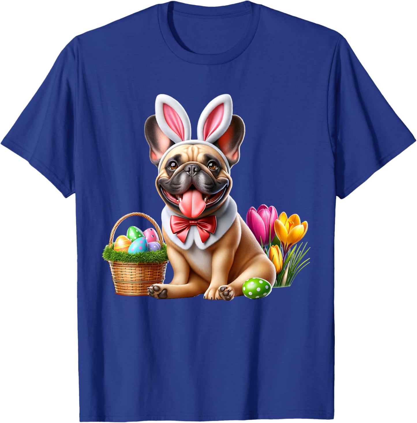 French Bulldog Happy Easter T-Shirt - T-Shirt | Royal