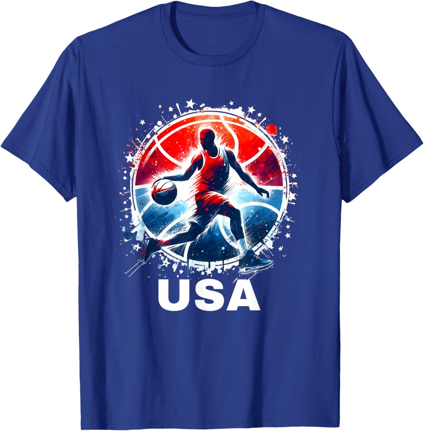 USA Team Basketball Shirt for Kids Men Women Basketball T-Shirt - T-Shirt | Royal