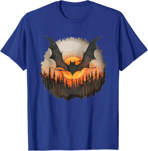 Aesthetic Bat in the Forest I Bat T-Shirt - T-Shirt | Royal