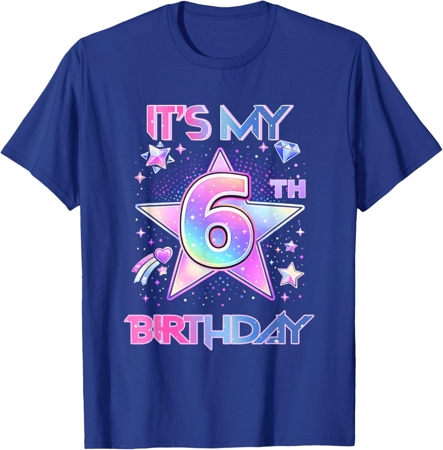 It's My 6Th Birthday K-Pop 6 Years Old Birthday Girl Kids T-Shirt - T-Shirt | Royal