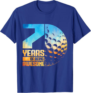 7th Birthday Boys Golf Player Golf 7 Years Old T-Shirt - T-Shirt | Royal