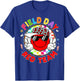 Field Day Red Team Smile Face Peace Sign Men Women Kids T-Shirt - T-Shirt | Royal