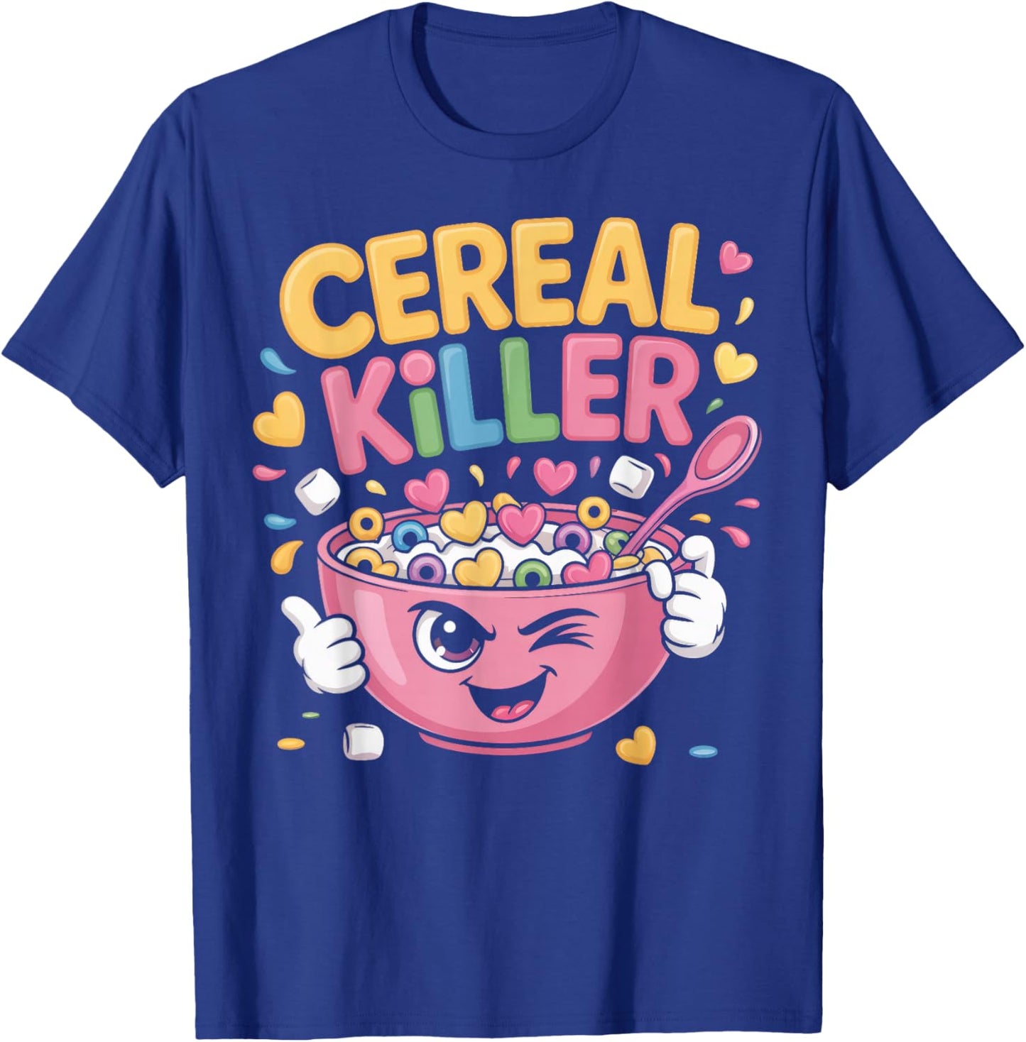Cereal Killer Cute Breakfast Pun Graphic T-Shirt - T-Shirt | Royal