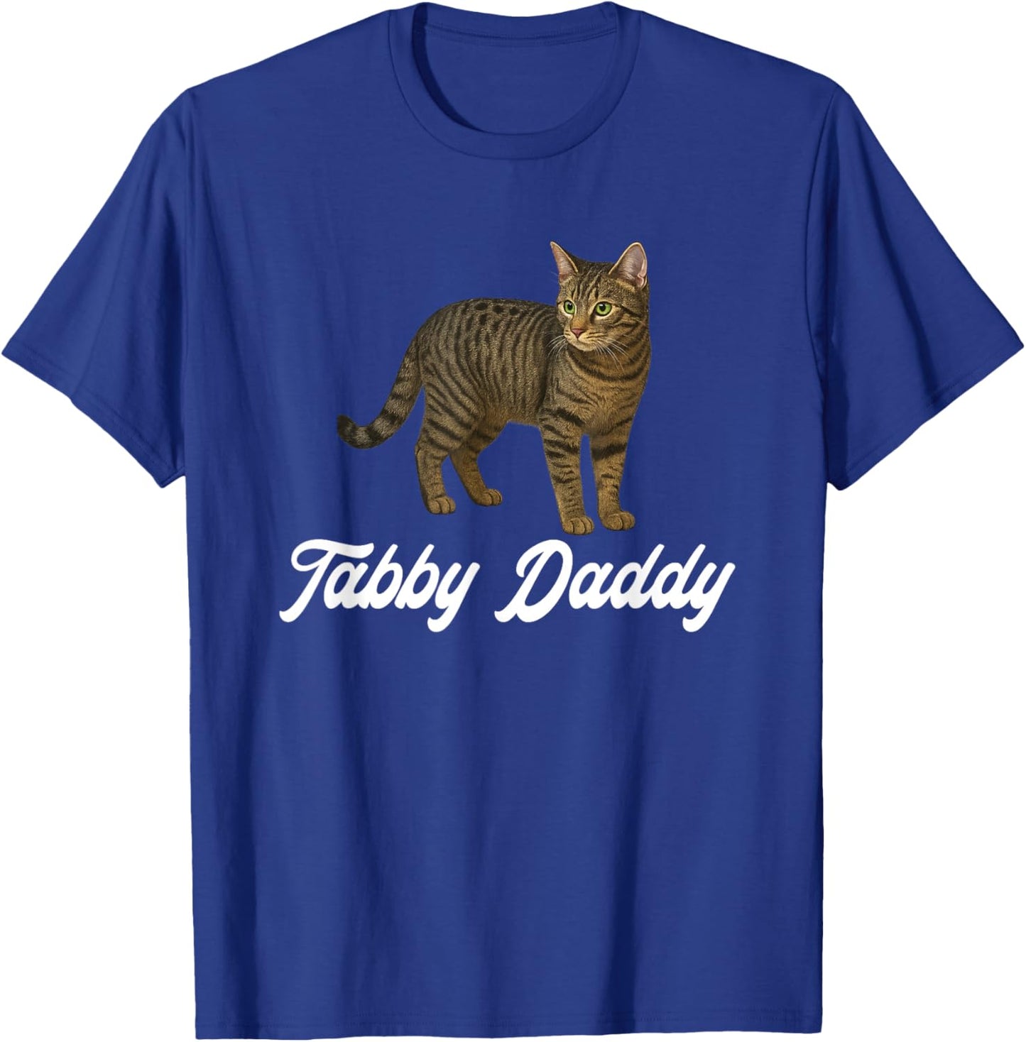 Tabby Daddy Gray Tabby Cat Dad Grey Tabby Cat Owner T-Shirt - T-Shirt | Royal