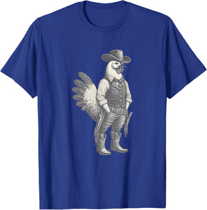 Vintage Rooster Cowboy Cowgirl Western Country T-Shirt - T-Shirt | Royal