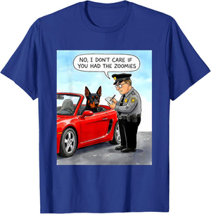 Funny Doberman, mom, dad, Owner, Parent, had the zoomies T-Shirt - T-Shirt | Royal