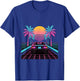 Retro Sunset Car Synthwave Aesthetic T-Shirt - T-Shirt | Royal