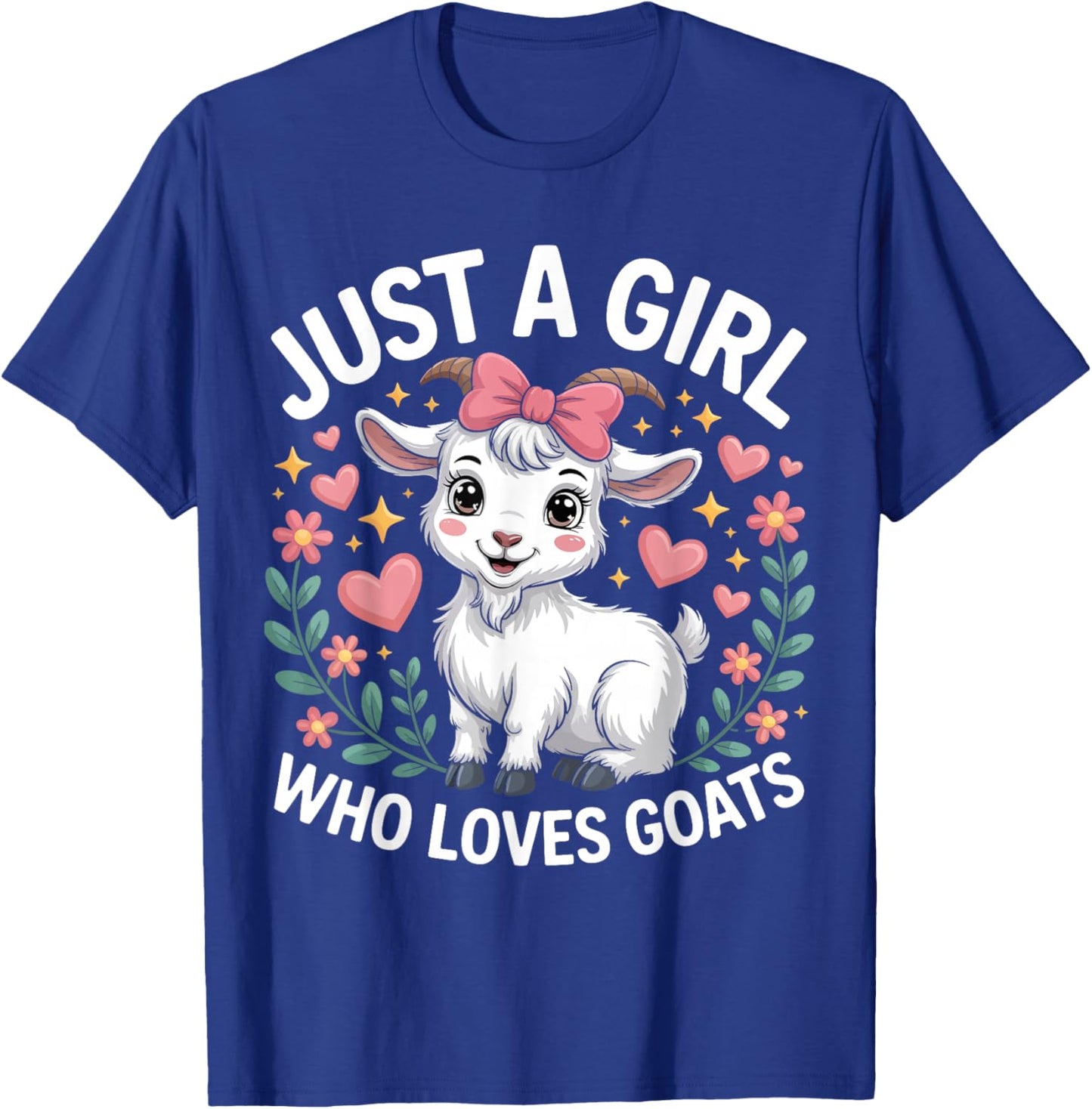 Just A Girl Who Loves Goats Cute Farm T-Shirt - T-Shirt | Royal