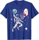 Astronaut Basketball Shirt Space Spaceman Slam Dunking Earth T-Shirt - T-Shirt | Royal
