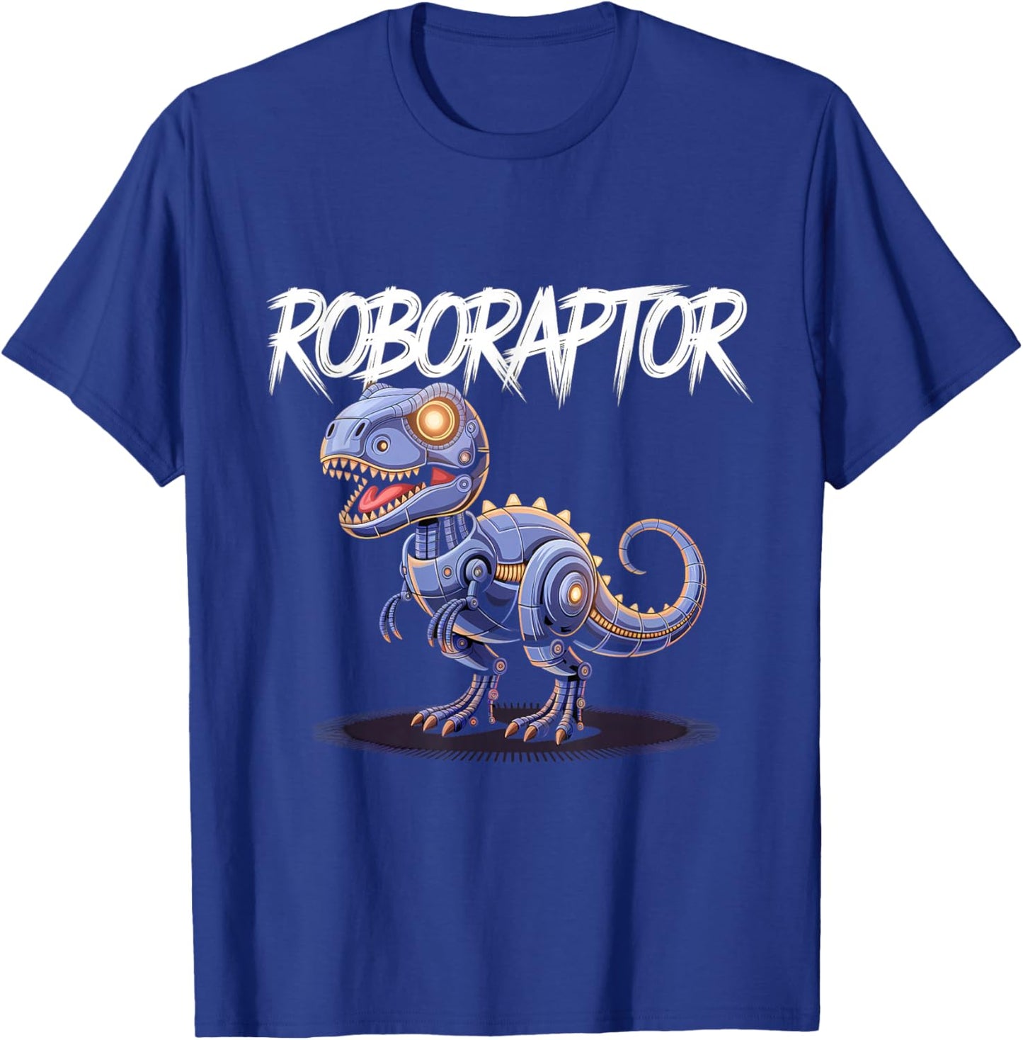 Robot Dinosaur T-Rex Robotic Engineer Dino Funny Robotics T-Shirt - T-Shirt | Royal