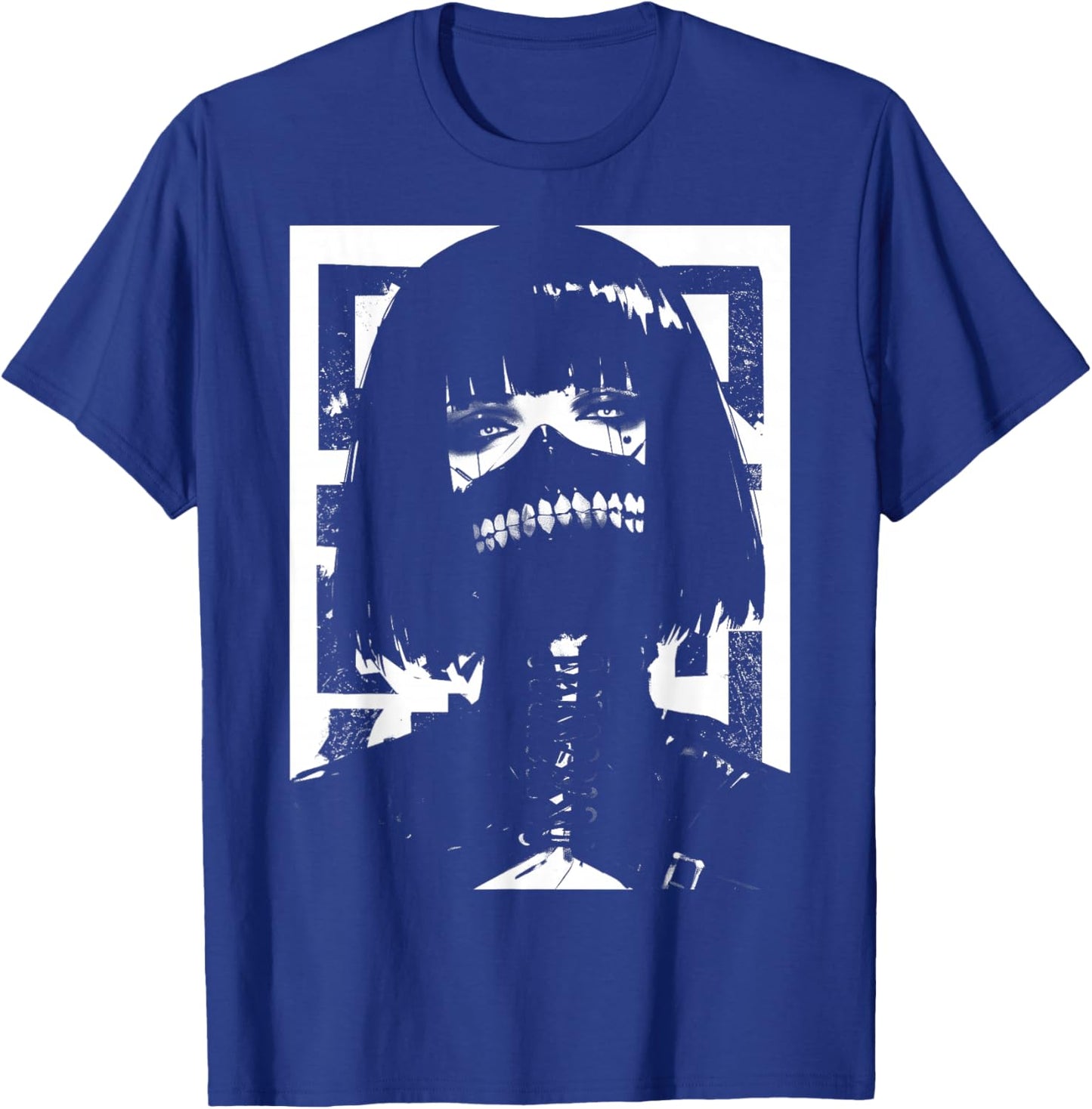 Horror Techwear Ghoul Girl Cybergoth Gothic Anime Manga T-Shirt - T-Shirt | Royal