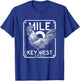 Key West Florida Chicken Retro Mile 0 Rooster Mile Marker T-Shirt - T-Shirt | Royal